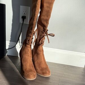 VENUS Tan Over the Knee Boots